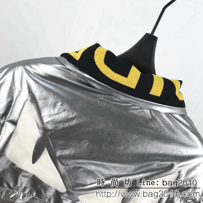 FENDI芬迪 官網同步 2018SS秋冬小怪獸系列 眼睛圖案 男款羽絨服 ydi2300
